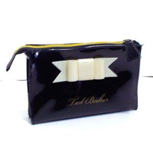 Ted Baker Nicolai Knot Bow Silk Lining, Black Make-up Bag